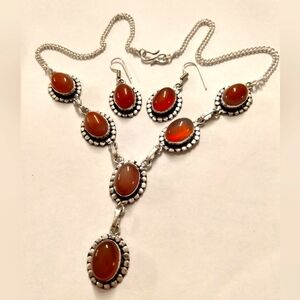Carnelian set 925 made in India